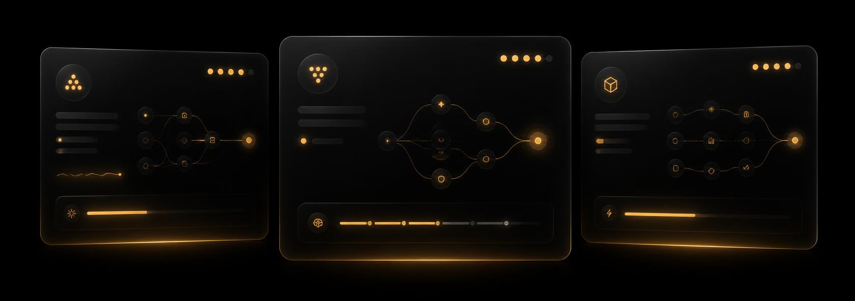 Arka Agents workflow cards showing agent runs in progress